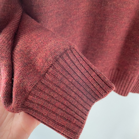 Orvis Rust Wool Zip Up Sweater Men’s Large - Picture 5 of 11